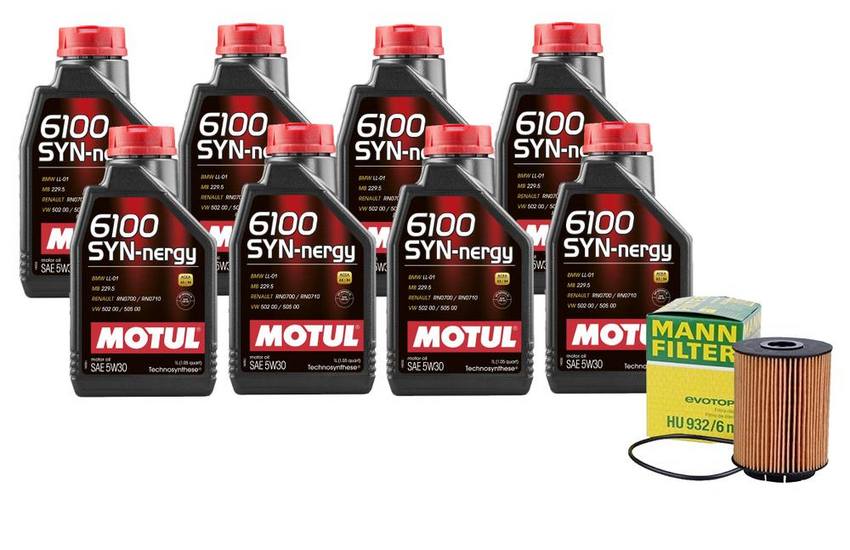 Audi Engine Oil Change Kit - Motul (5W-30) (SYN-NERGY 6100)